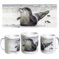 Preview: Tasse Becher Kaffeebecher  Aquarell Maritim Kunst Druck Kunstdruck Seehund Robbe Heuler Kegelrobbe Dänemark Nordsee Ostsee